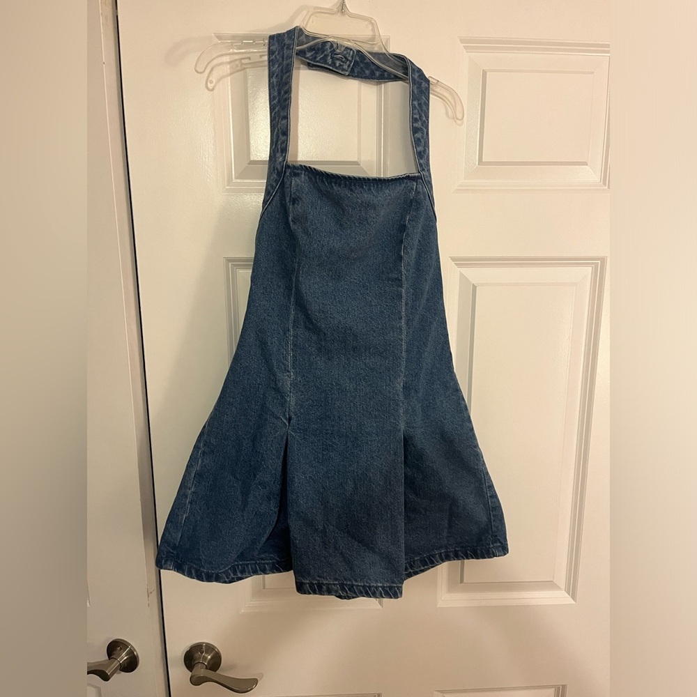 Jean forever 21 halter dress